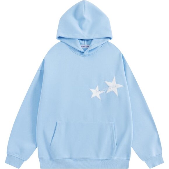 Eden Light Blue Hoodies Y2k Oversized Graphic Hoodies Aesthetic Sweat shirt - Picture 2 of 6